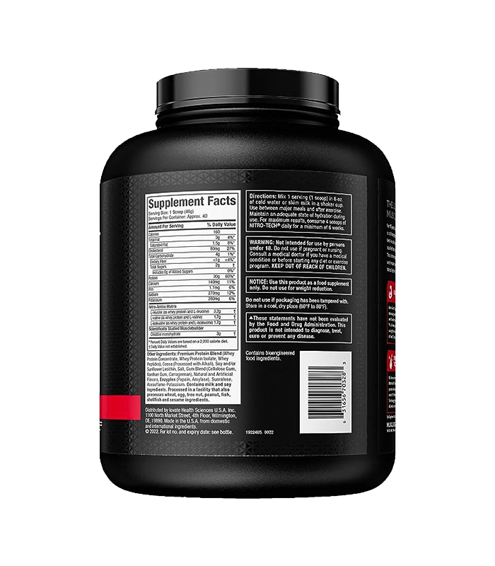 Muscletech Nitrotech Whey Protein | 4.00 LBS. (1.8 KG)