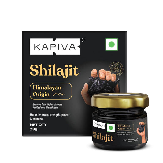 Kapiva Himalayan Shilajit/Shilajeet Resin, 20g - Performance Booster For Endurance and Stamina