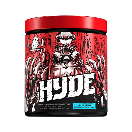 Hyde OG Intense Energy, High Stim Pre Workout Supplement | Energy Drink for Gym | Preworkout for Men, Women | Beta-Alanine, Caffeine | Focus, Power | 228g 30 Servings (Blue Freeze)