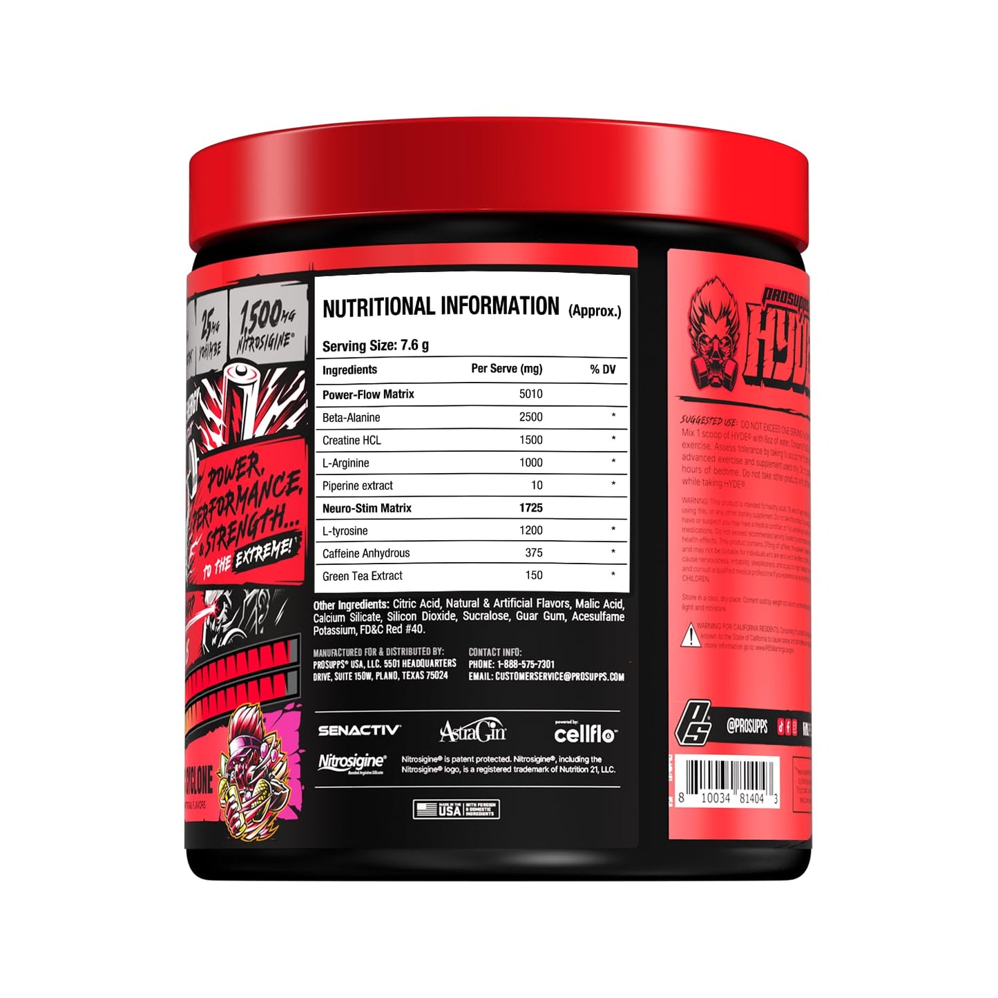 Hyde OG Intense Energy, High Stim Pre Workout Supplement | Energy Drink for Gym | Preworkout for Men, Women | Beta-Alanine, Caffeine | Focus, Power | 228g 30 Servings (Blue Freeze)